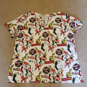Dr. Seuss Grinch scrub top
